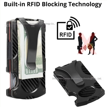 Taktikai fém pénztárca RFID-védelmével, 2 összecsukható kialakítás, 1–12 kártya befogadóképesség, CNC megmunkálás