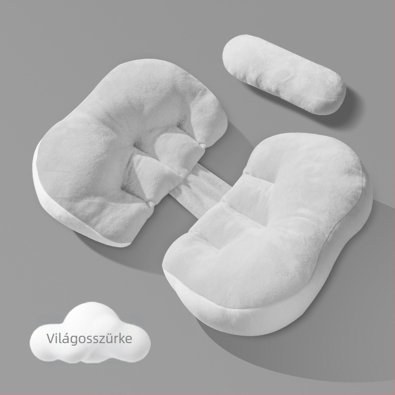 POE terhességi párna – kettős funkció, oldalt fekvés támogatás minden terhességi szakaszhoz; candy alakú; poliészter töltet; minimalist stílus