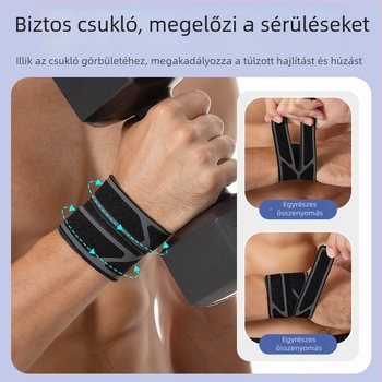 Könnyű, lélegző csuklóvédő hálós anyagból, ficam elleni rögzítés, kosárlabda és tollaslabda