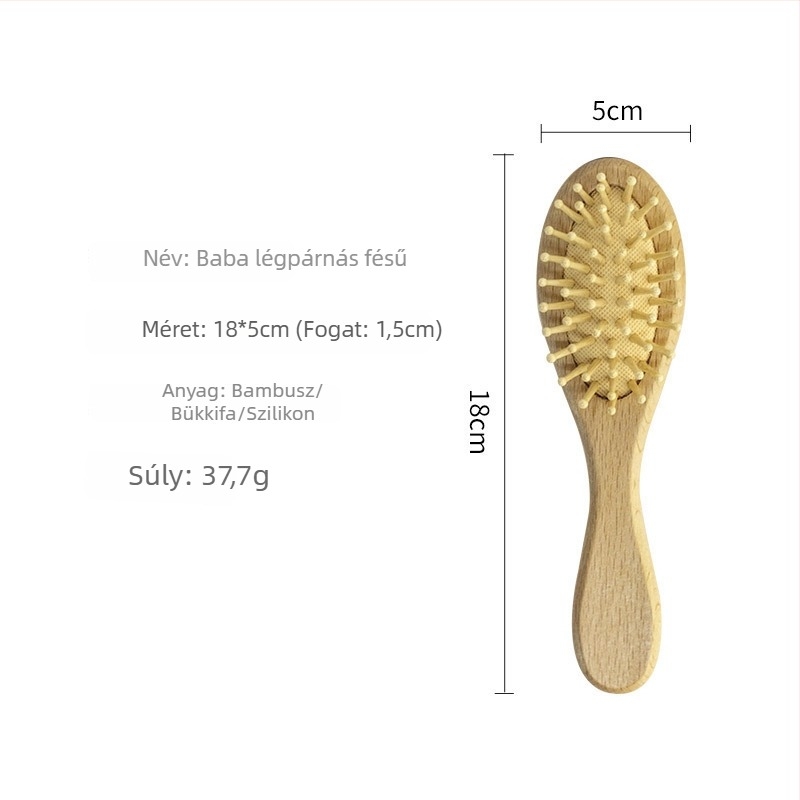 Egészség fésű - Anyag: bükkfa; Forma: virág alakú; Normál felhasználók számára; Privát márkák elérhetők