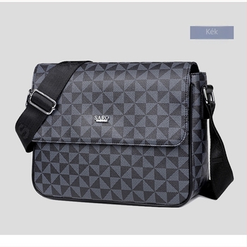 Férfi vállon átvetős táska — városi egyszerűség, PVC anyag, poliészter bélés, geometriai minta, márka saro xi (Anyag: PVC; Bélés: Poliészter; Minta: Geometriai; Márka: saro xi)