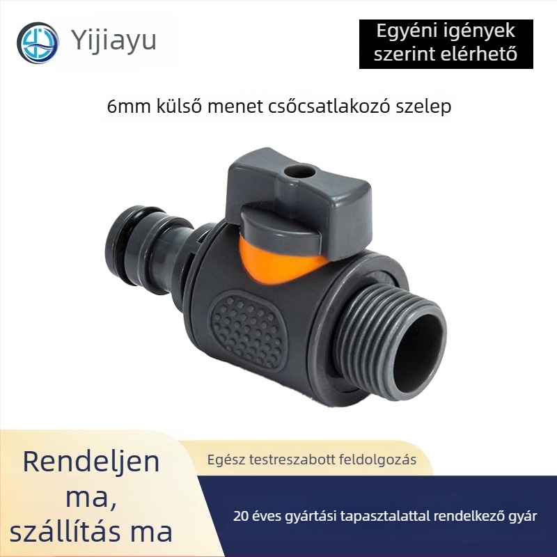 Víztartály csatlakozója kapcsoló szeleppel és menetes csatlakozással