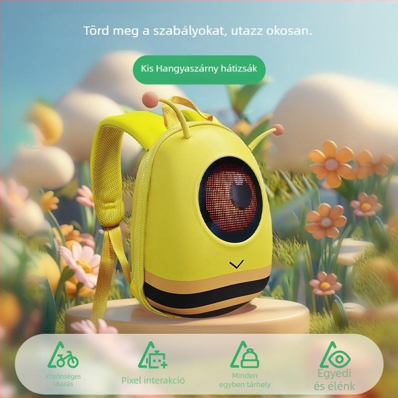 LOY EVA gyerek hátizsák anime mintával, uniszex, vízálló, ultrakönnyű, gerincvédő, éjszakai láthatóságot növelő reflexiós rész, vállpántok