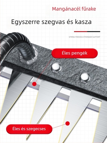 Mangán-vasból készült gyomírtó gereblye – többfunkciós kerti kapa gyomláláshoz és zöldségek ültetéséhez, öt fogú kialakítás, talajlazítás
