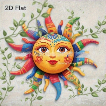 Fából készült napfényes pillangó kertfalikép – sík falikép, 1 db, dekoratív