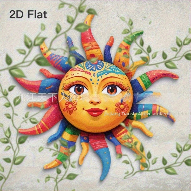 Fából készült napfényes pillangó kertfalikép – sík falikép, 1 db, dekoratív