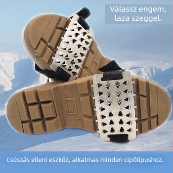 26-dontos jégcsipők cipőre, csúszásmentes, könnyű, hó- és jégfelületekhez