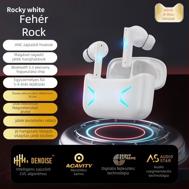 Esport vezeték nélküli in-ear Bluetooth fejhallgató 5.3, zajcsökkentés, 4–8 órás üzemidő, IPX5