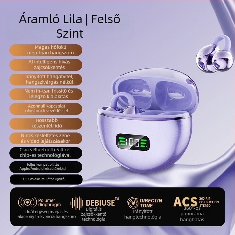 M79 vezeték nélküli fejhallgató: klipszes kialakítás, nyitott fül melletti csontvezetés, valóban vezeték nélküli, Bluetooth 5.4, IPX6 vízálló, akár 4 óra üzemidő