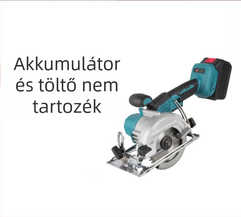 Vezeték nélküli elektromos körfűrész favágáshoz, kézi kivitel, lítiumakkumulátorral, ötvözetpengével, 220V működés