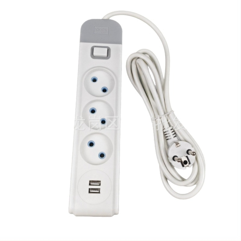 Tuo feng európai stílusú elosztó kapcsolóval és USB porttal, 10A, 1500W