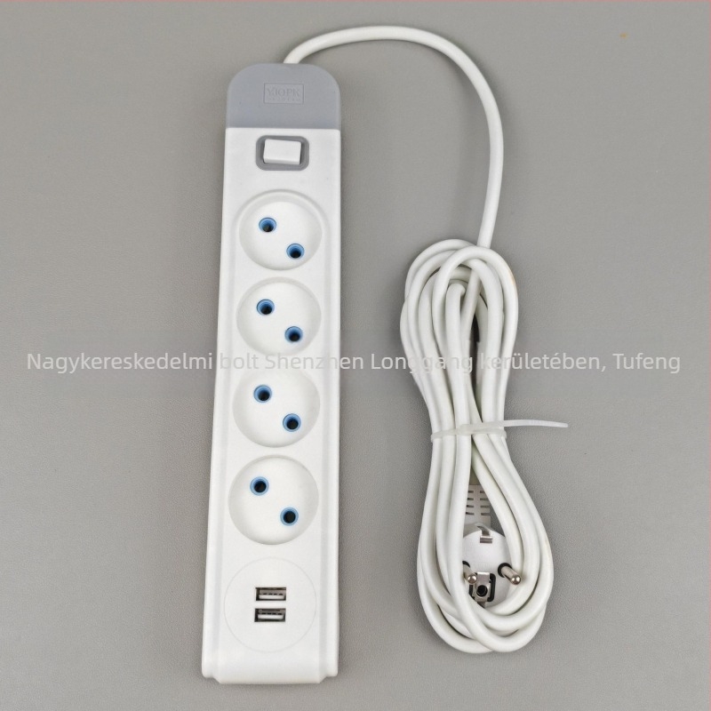 Tuo feng európai stílusú elosztó kapcsolóval és USB porttal, 10A, 1500W