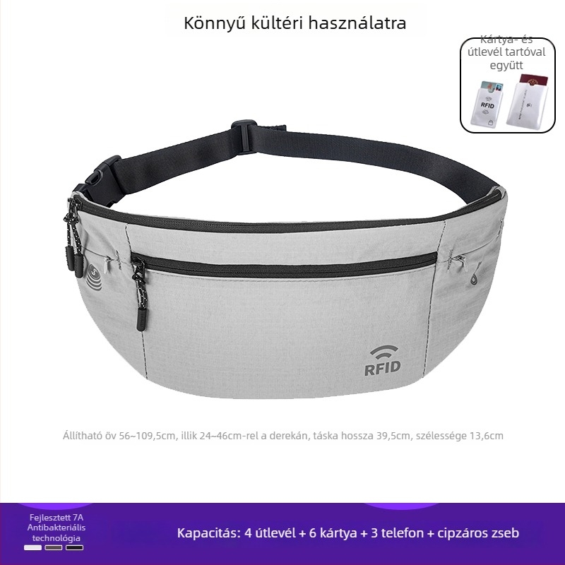 Uniszex sport deréktáska, selyem virágmintás anyagból, mintázat 69850, alkalmas jég- és hó sportokra