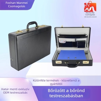 Misha Mei PU bőr üzleti aktatáska dokumentumokhoz, üzleti utazási stílus, tároló funkció