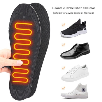 USB elektromos fűtött talptámasz cipőkhöz, EVA anyagú, szénszálas fűtődróttal, teljes talp, alkalmas sportcipőknek, casual cipőknek és csizmáknak, teljesen párnázott
