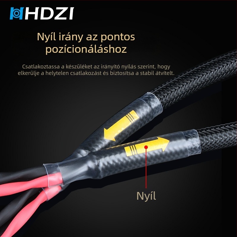 HiFi hangsugárzó-kábel – aranyozott, oxigénmentes rézmaggal, tiszta réz, az erősítő és hangfalak közötti csatlakozáshoz, CCC tanúsítvány
