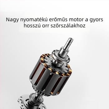 Férfi orrszőrzetvágó – leválasztható és mosható fej, rozsdamentes acél penge, beépített újratölthető akkumulátor, rendkívül hosszú üzemidő, hordozható otthoni használatra