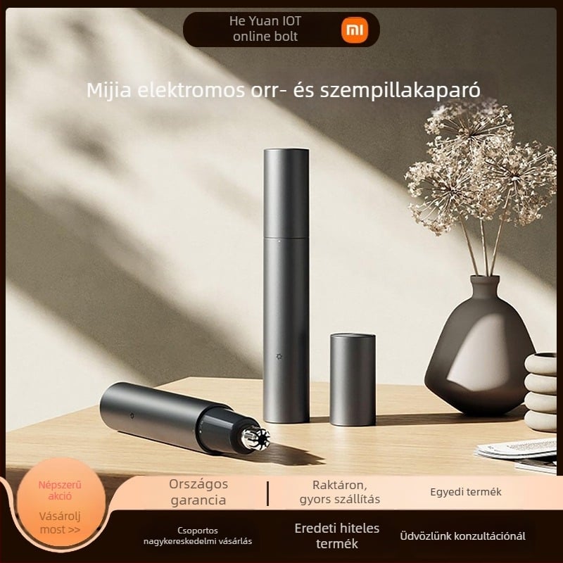 Férfi orrszőrzetvágó – leválasztható és mosható fej, rozsdamentes acél penge, beépített újratölthető akkumulátor, rendkívül hosszú üzemidő, hordozható otthoni használatra