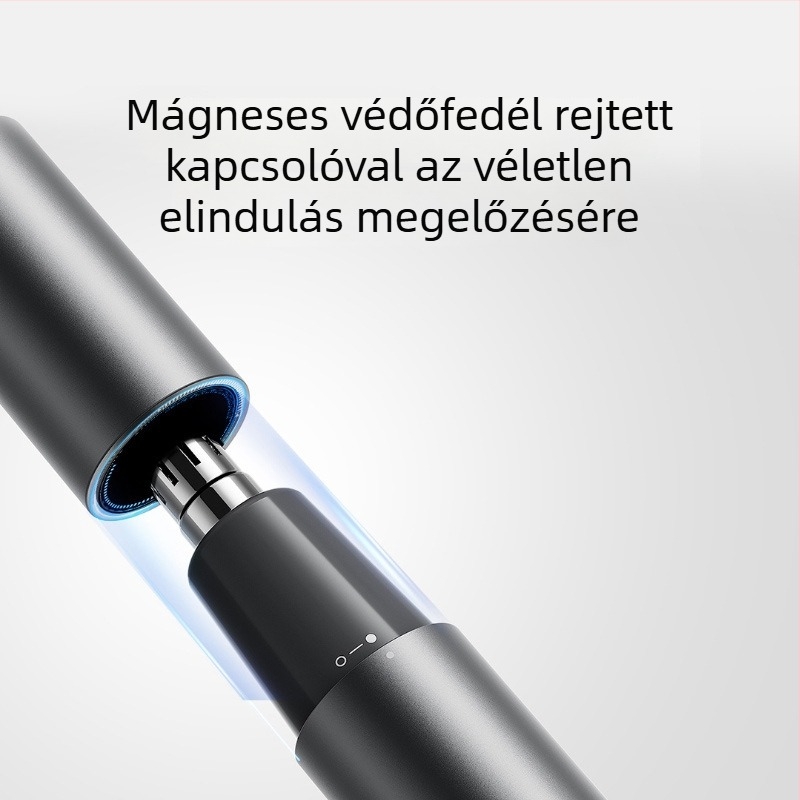 Férfi orrszőrzetvágó – leválasztható és mosható fej, rozsdamentes acél penge, beépített újratölthető akkumulátor, rendkívül hosszú üzemidő, hordozható otthoni használatra