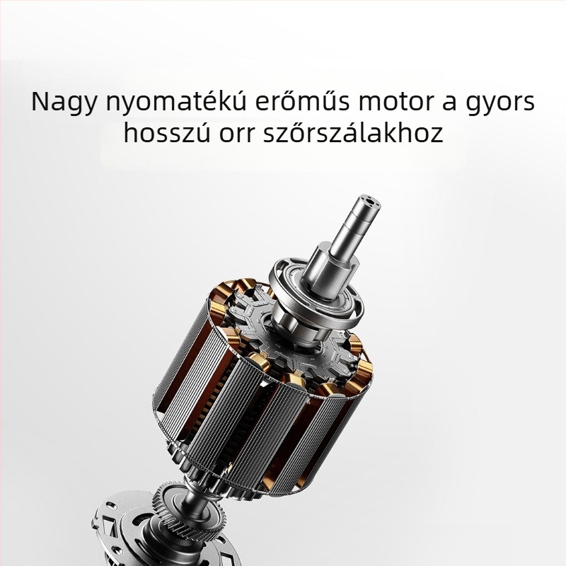 Férfi orrszőrzetvágó – leválasztható és mosható fej, rozsdamentes acél penge, beépített újratölthető akkumulátor, rendkívül hosszú üzemidő, hordozható otthoni használatra
