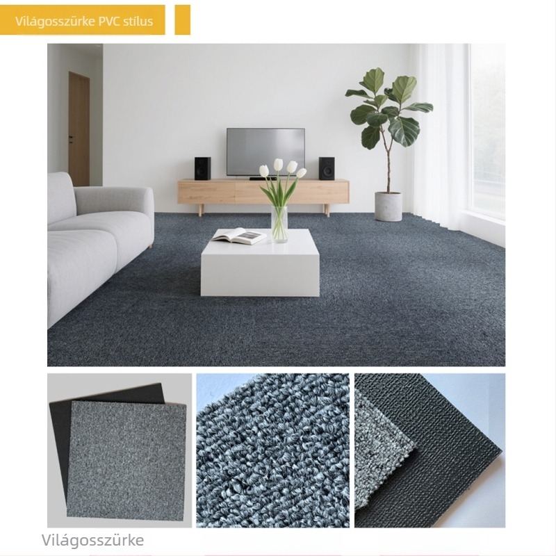 Iroda szőnyeg PVC-ből, négyzet alakú padlómat, gépi szövésű, polipropilén rost 51–60%