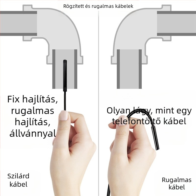 Android Type-C HD Endoszkóp – Vízálló vizuális szonda klímaberendezésekhez, autódiagnosztikához és ipari csövekhez, Modell HK-5.5-T