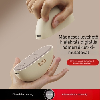 Mágneses szétválasztható USB kézmelegítő, 5V, 22W, alumíniumlemez hőelvezetés, beépített 2000–4000mAh akkumulátor, üzemidő 3–6 óra