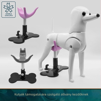 Állítható szilikonból készült kutyaállvány, szív alakú kis pad a gondozáshoz