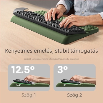 Integrált billentyűzet-támasz, memóriahabos csuklótámasz, egyoldalas, csúszásmentes, STK01