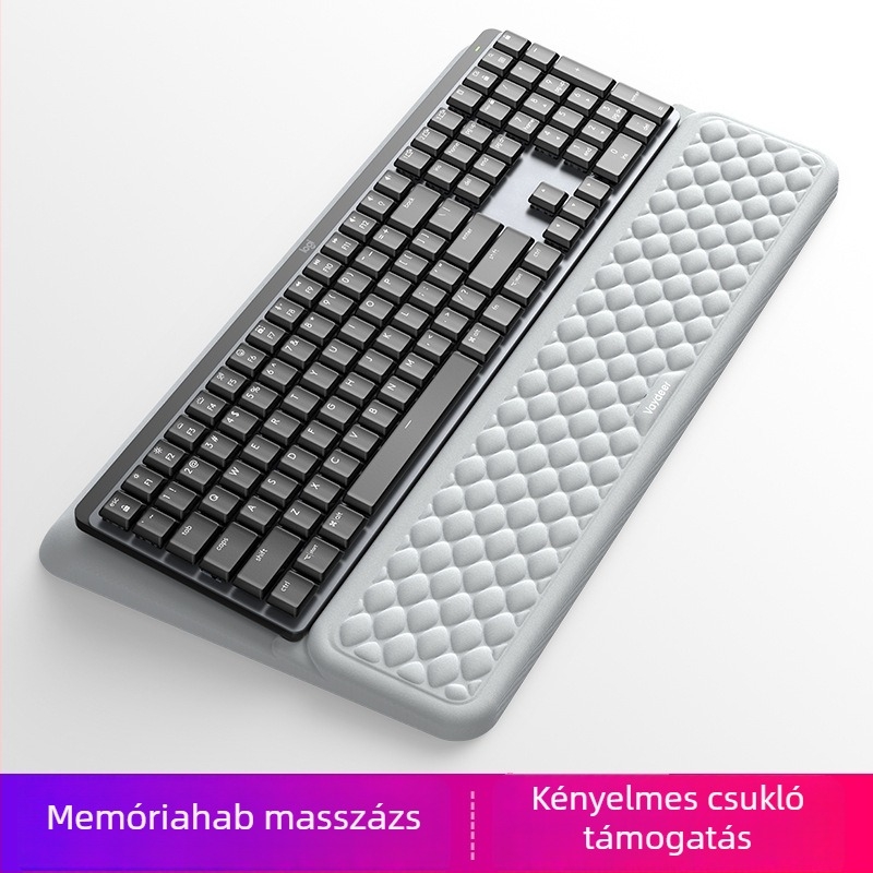 Integrált billentyűzet-támasz, memóriahabos csuklótámasz, egyoldalas, csúszásmentes, STK01