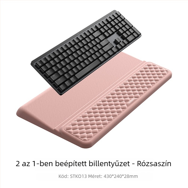 Integrált billentyűzet-támasz, memóriahabos csuklótámasz, egyoldalas, csúszásmentes, STK01