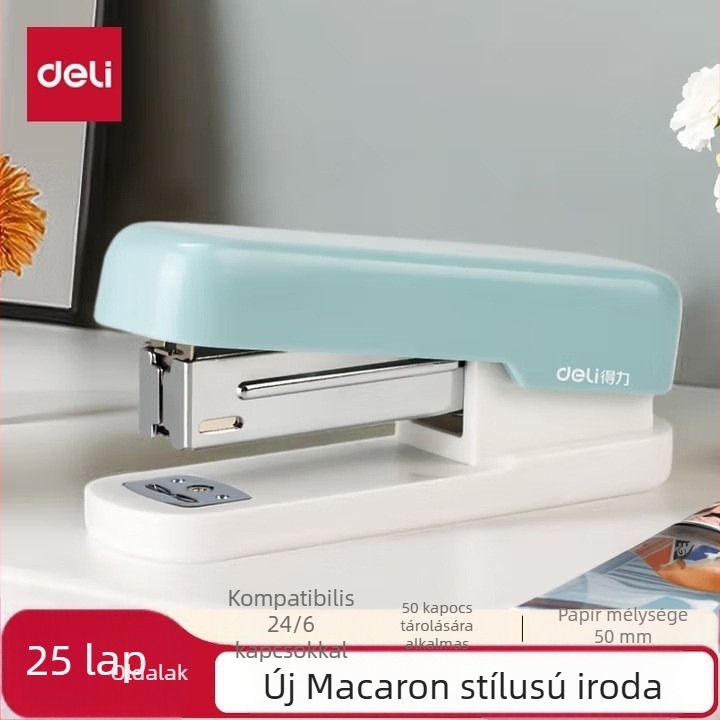 Tűzőgép – Deli, kézi, többfunkciós, tű típusa: Más, logó nélkül