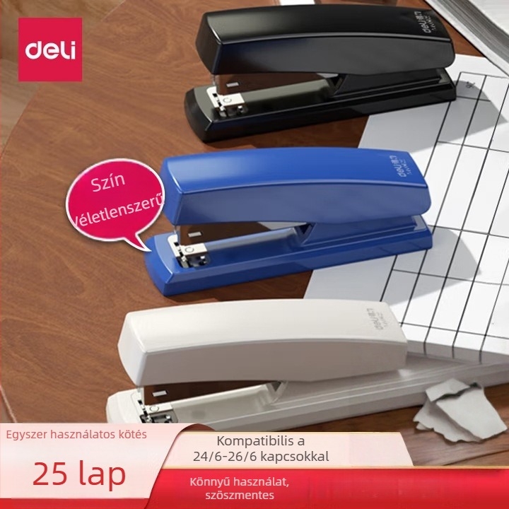 Tűzőgép – Deli, kézi, többfunkciós, tű típusa: Más, logó nélkül