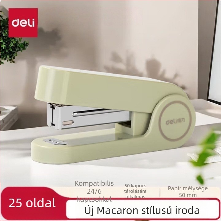 Tűzőgép – Deli, kézi, többfunkciós, tű típusa: Más, logó nélkül