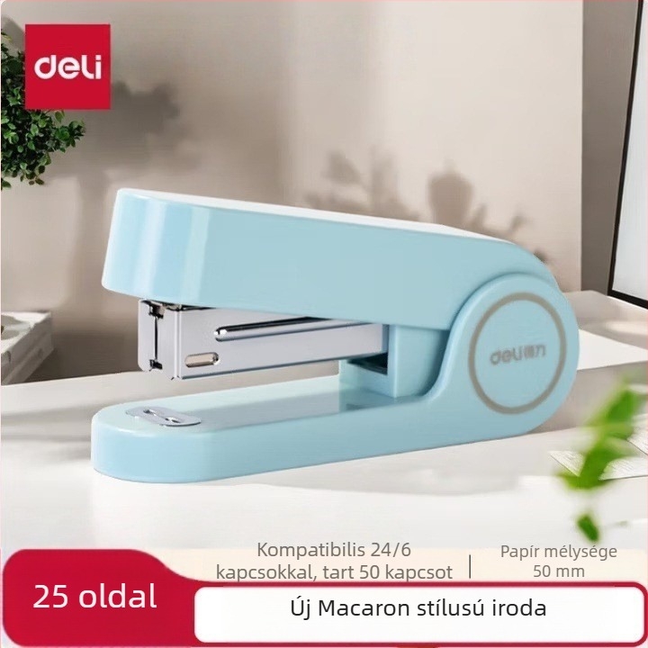 Tűzőgép – Deli, kézi, többfunkciós, tű típusa: Más, logó nélkül