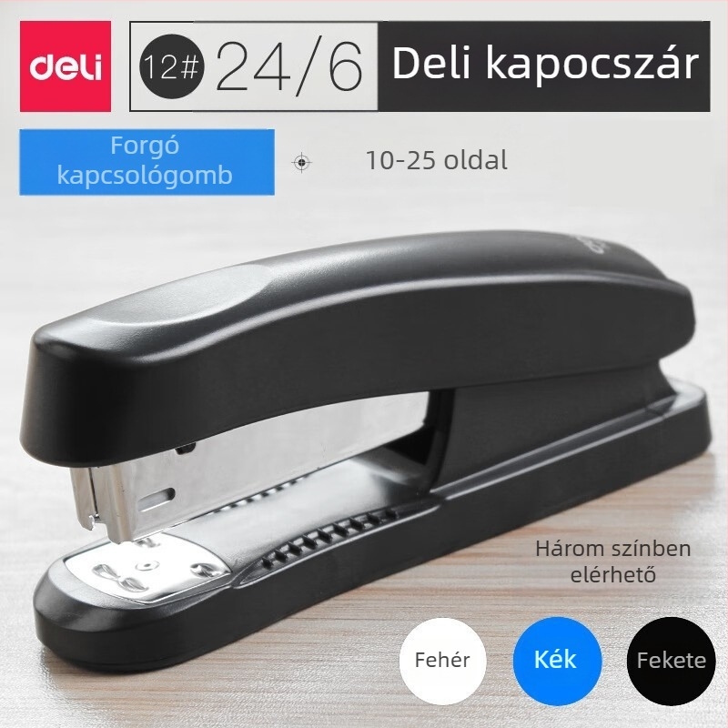 Tűzőgép – Deli, kézi, többfunkciós, tű típusa: Más, logó nélkül