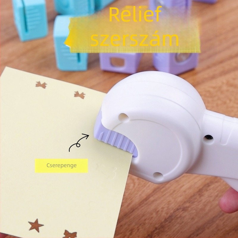 Domborító gép készlet – műanyag, DIY domborítás és relief hatás, modern minimalist stílus