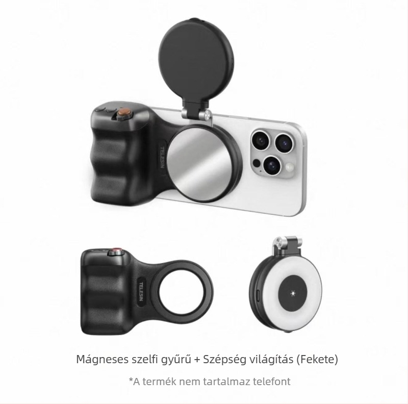 MagSafe fotózási fogantyú okostelefonhoz – mágneses rögzítés, vezeték nélküli Bluetooth-vezérlés, képstabilizáció, ABS burkolat, kompatibil Apple és Android
