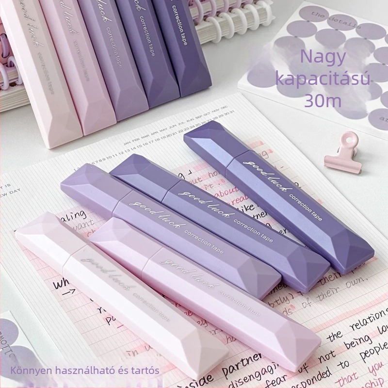 Korrektúra szalag A68 – gradient dizájn, csendes gördítés, nagy kapacitás, műanyag tok, 5 db/doboz, New Year