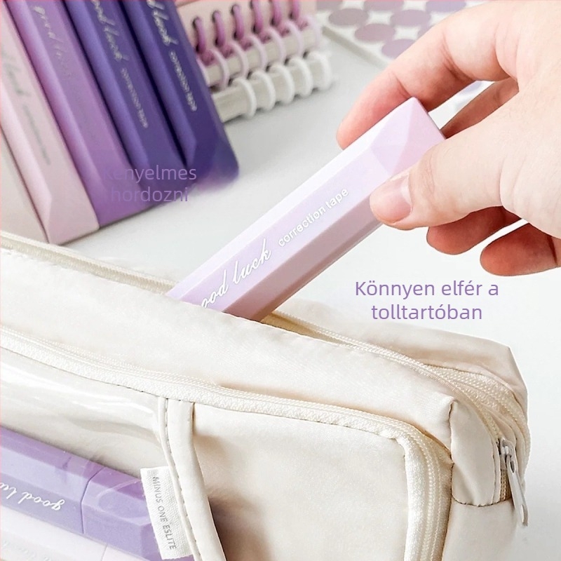 Korrektúra szalag A68 – gradient dizájn, csendes gördítés, nagy kapacitás, műanyag tok, 5 db/doboz, New Year