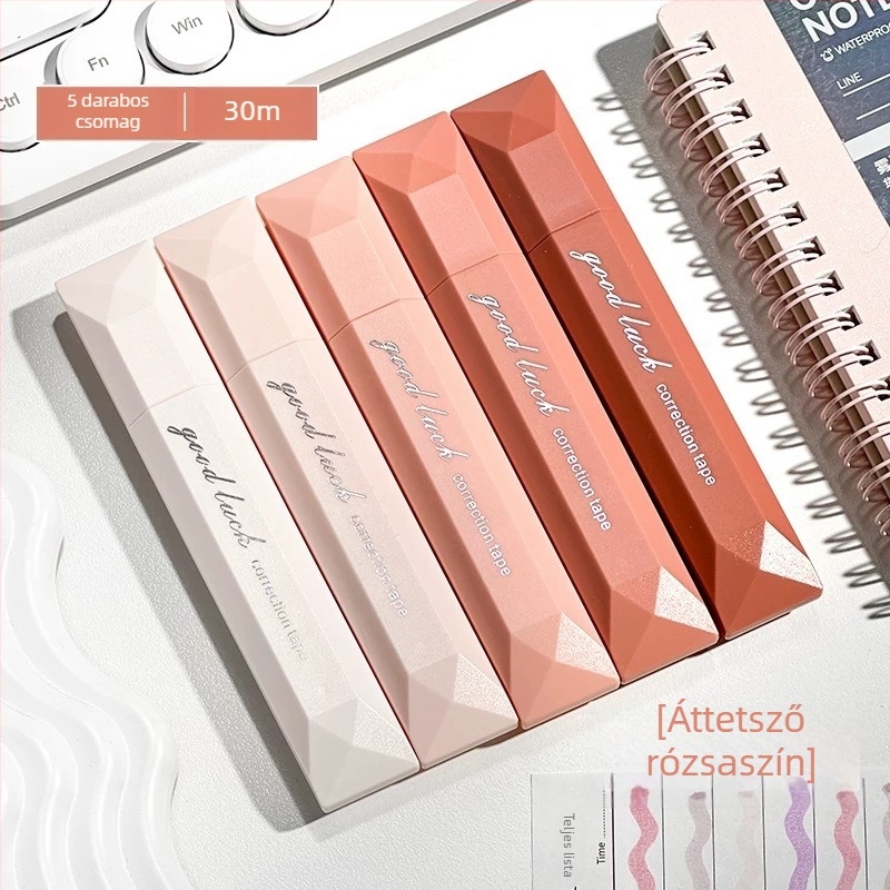 Korrektúra szalag A68 – gradient dizájn, csendes gördítés, nagy kapacitás, műanyag tok, 5 db/doboz, New Year
