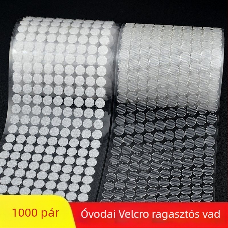 Kézzel készített ultra vékony kör Velcro ragasztó hátlappal gyerekeknek szóló csendes könyvekhez, átlátszó és erős