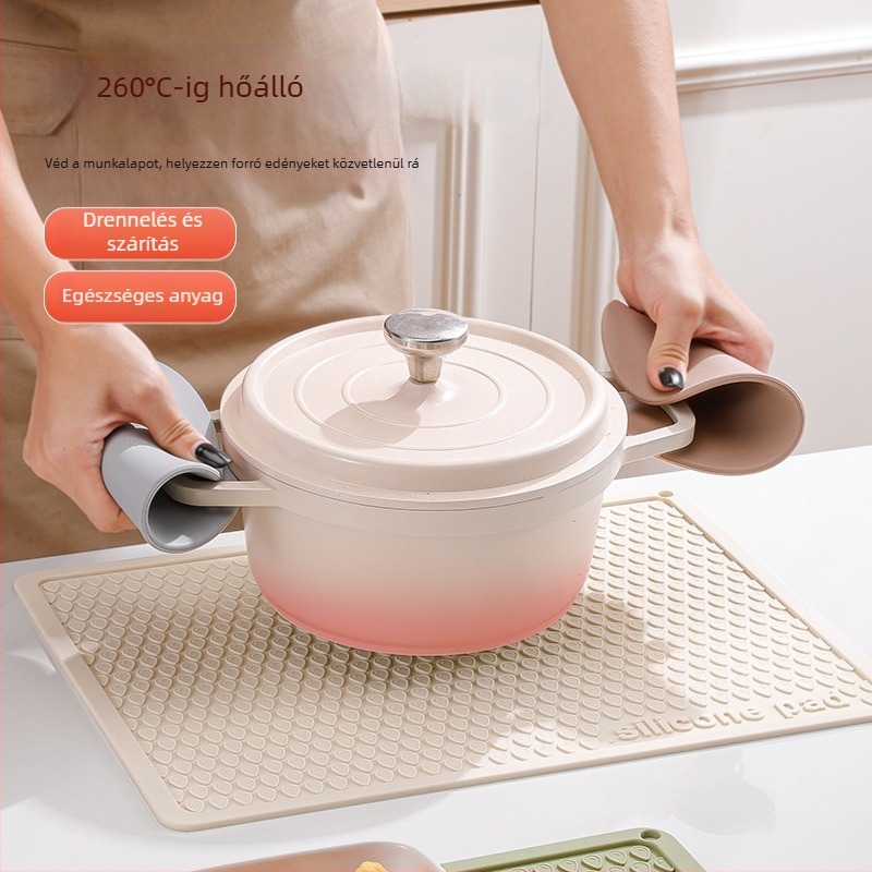 Szilikon konyhai négyszögletes alátét, hőálló, csúszásmentes, szakadásálló