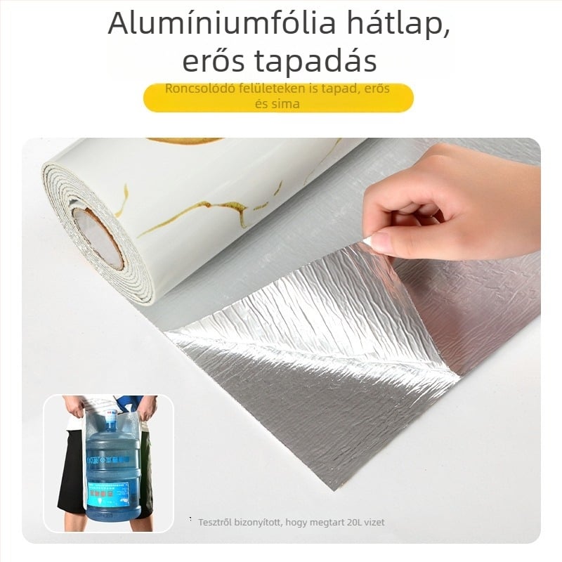 Dekoratív falmatrica – XPE anyag, márvány mintázat, öntapadós, vízálló és nedvességálló, 2.0 mm vastagság