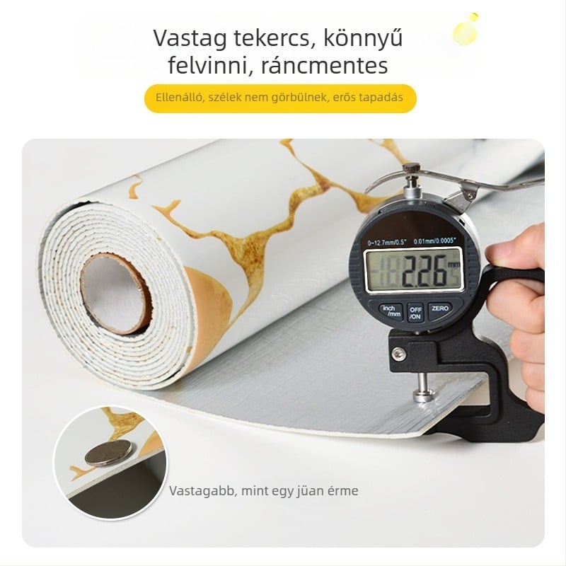 Dekoratív falmatrica – XPE anyag, márvány mintázat, öntapadós, vízálló és nedvességálló, 2.0 mm vastagság