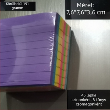 Fluoreszcens vonalas öntapadós jegyzetek, 360 lapok