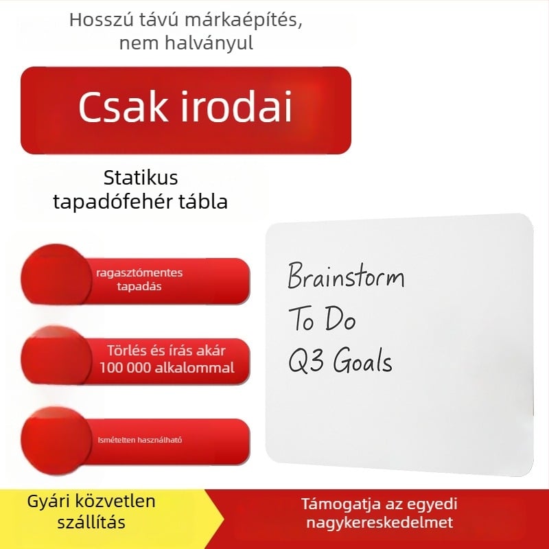 Craftsman fehértáblához tervezett, egyoldalas statikus matrica, irodai használatra, importálatlan (Márka: Craftsman; Típus: egyoldalas; Specifikációk: fehértáblára való statikus matrica; Importálva: Nem)