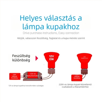 LED pohár-lámpa mennyezeti spot, 60x2835 LED, Sanan Optoelectronics, bemeneti feszültség 12V/220V, színhőmérséklet 3000–6000K