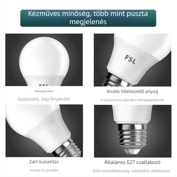 FSL LED izzó, kompatibilis E27/B22, 13W, 1020 lm, CRI 85, élettartam 15000 h