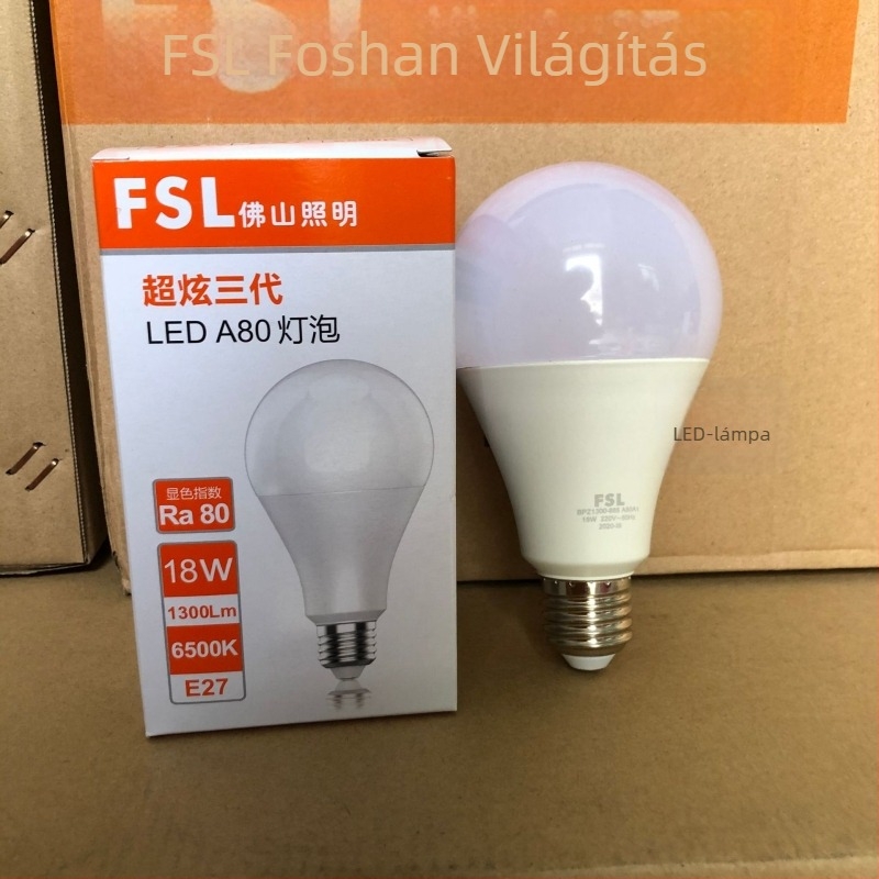 FSL LED izzó, kompatibilis E27/B22, 13W, 1020 lm, CRI 85, élettartam 15000 h